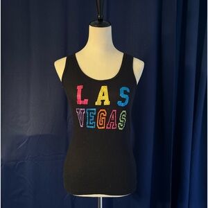 NWT Las Vegas rhinestone bedazzled neon tank top